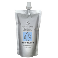 Pocket Care | Desinfectante Spray - Sin Alcohol | REFILL 200ml - HIERBABUENA | Antibacterial Spray de Bolsillo Orgánico | Sanitizante para Manos - Hand Sanitizer | 100% Natural