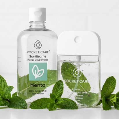 Spray Antibacterial Natural sin Alcohol 50ml mas refill de 250ml – Sanitizante de Bolsillo para limpiar Manos. Antibacterial 100% Natural y Biodegradable en 9 aromas disponibles. Incluye capa de protección y llavero