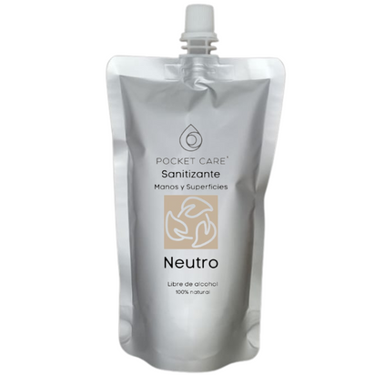 Pocket Care | Desinfectante Spray - Sin Alcohol | REFILL 200ml - NEUTRO | Antibacterial Spray de Bolsillo Orgánico | Sanitizante para Manos - Hand Sanitizer | 100% Natural