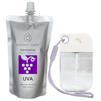 Pocket Care | KIT Desinfectante Spray - Sin Alcohol | 45ml - UVA | Antibacterial Spray de Bolsillo Orgánico + REFILL 200ml | Sanitizante para Manos | Hand Sanitizer 100% Natural