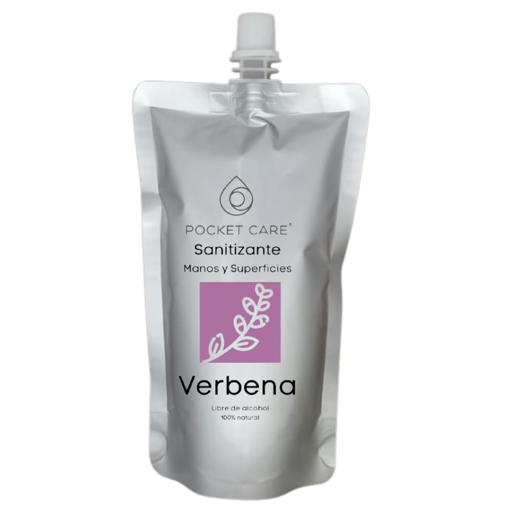 Pocket Care | Desinfectante Spray - Sin Alcohol | REFILL 200ml - VERBENA | Antibacterial Spray de Bolsillo Orgánico | Sanitizante para Manos - Hand Sanitizer | 100% Natural